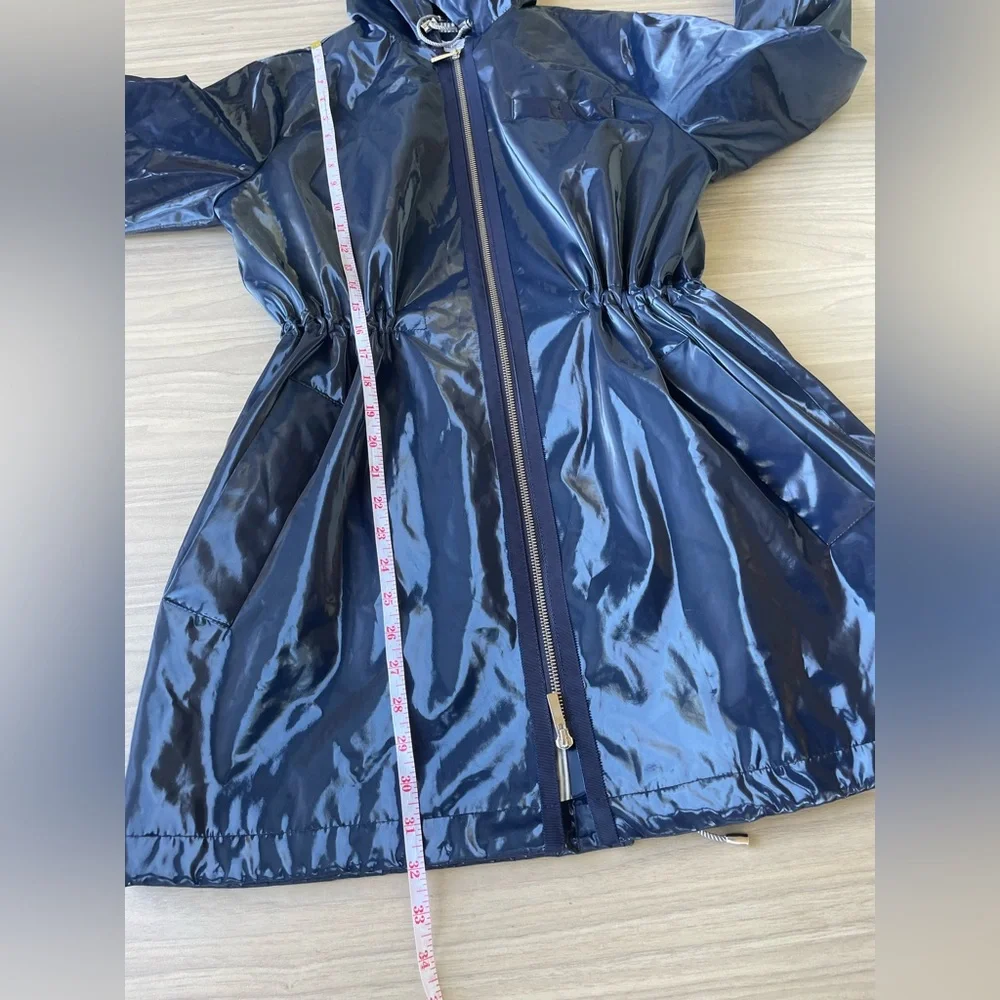 Jane Post Shiny Navy Hooded Utility Jacket - Picture 8 of 16